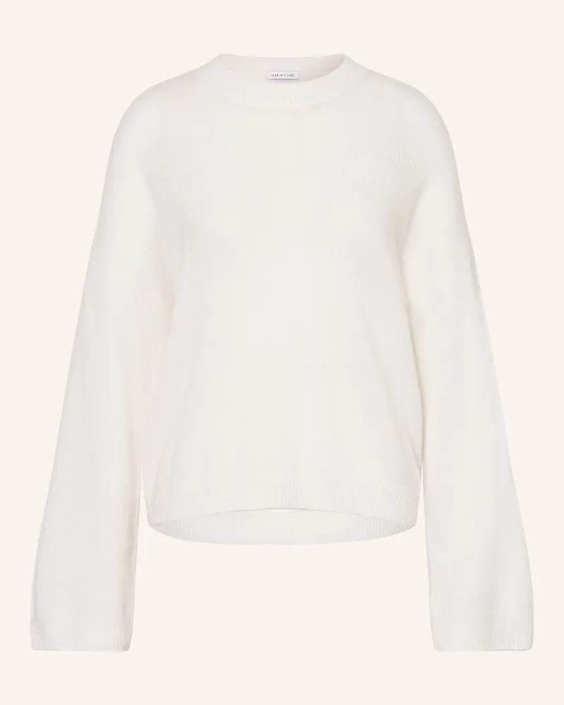 Mrs & HUGS Pullover Mit Cashmere weiss Ecru
