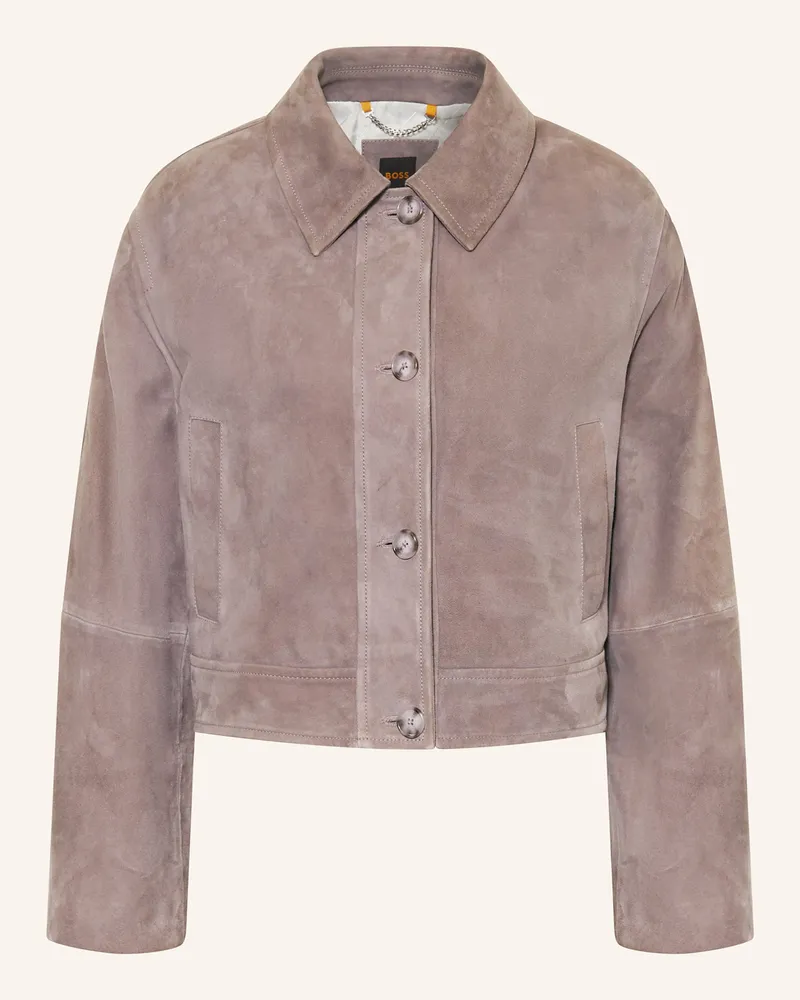 HUGO BOSS Lederjacke SADELA Lila