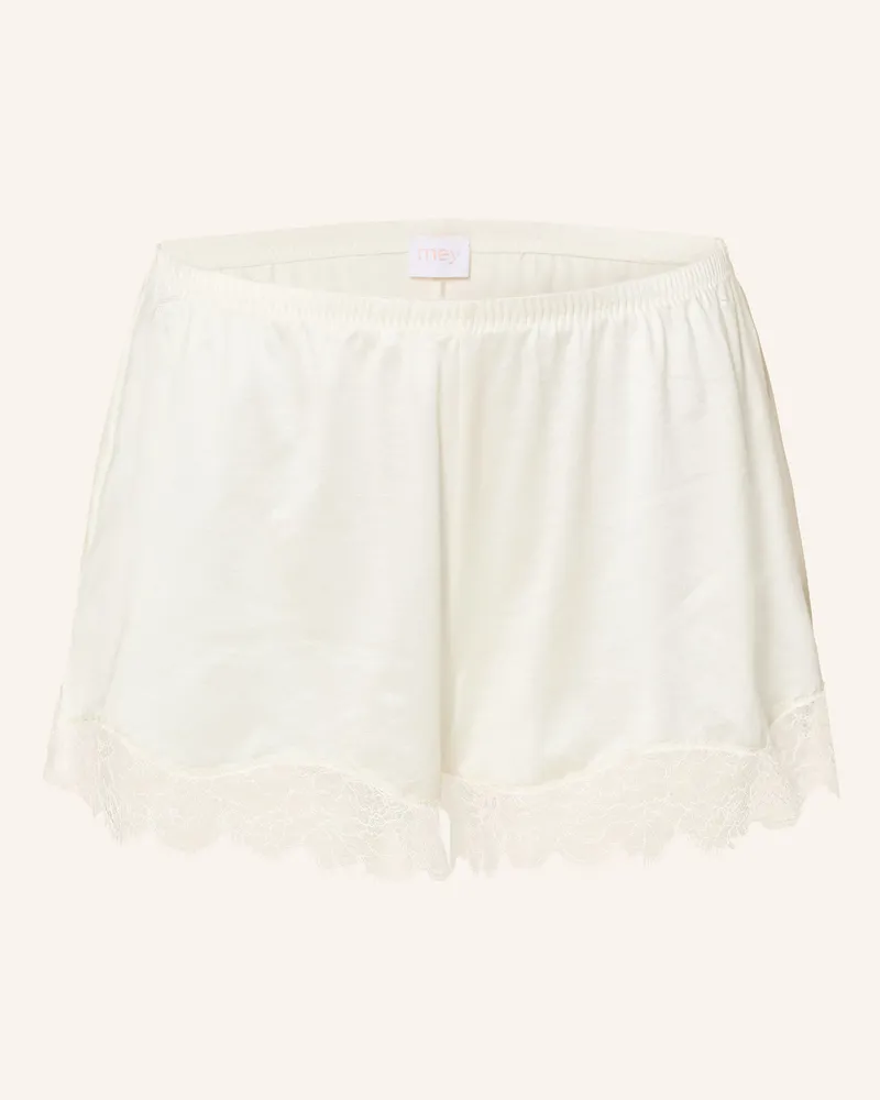 Mey Schlafshorts Serie Pure Shine Lace beige Creme