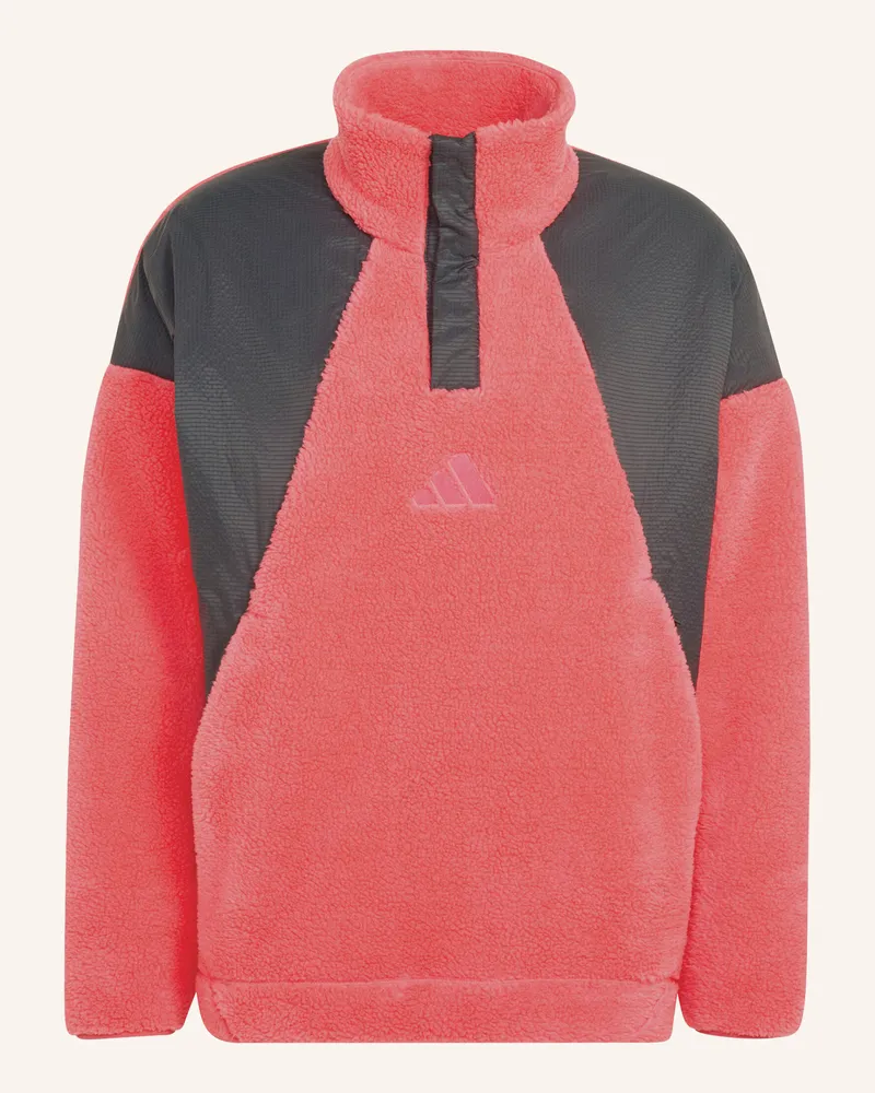 adidas Terrex Xploric Climawarm Pullover, Flauschiges Material, Druckknopfverschluss pink Pink