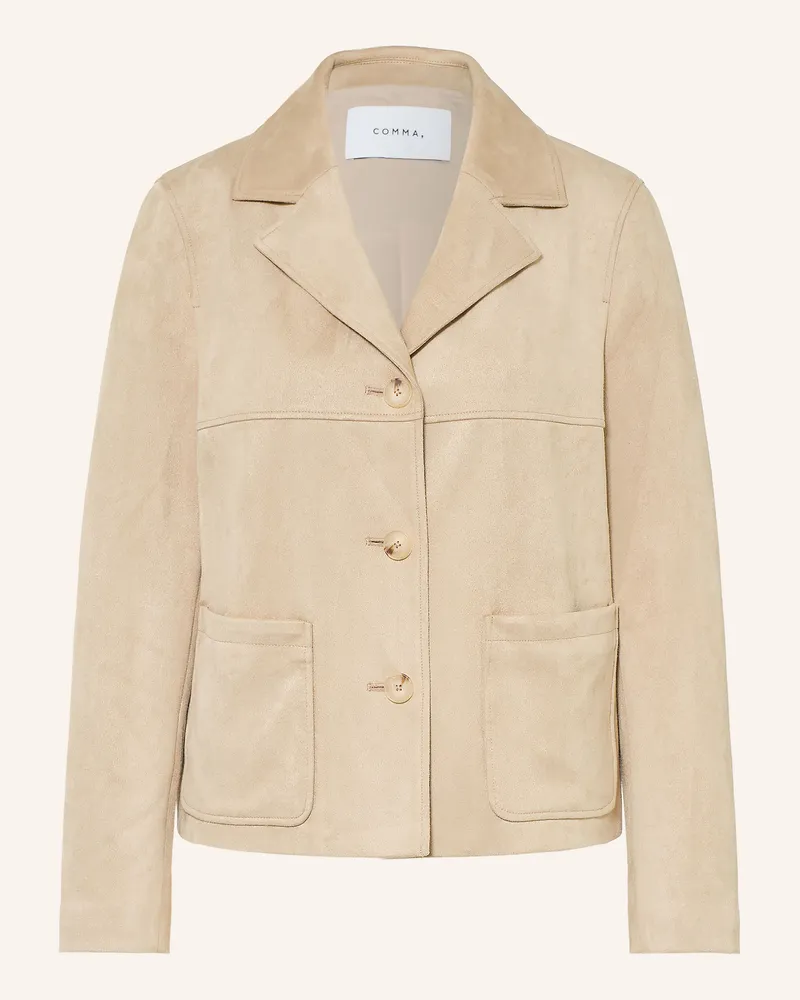 COMMA Jacke In Lederoptik beige Beige