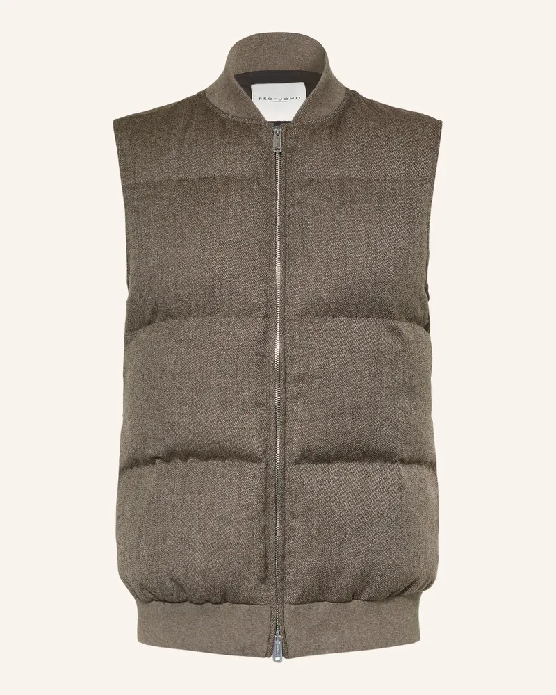 Profuomo Steppweste braun Taupe