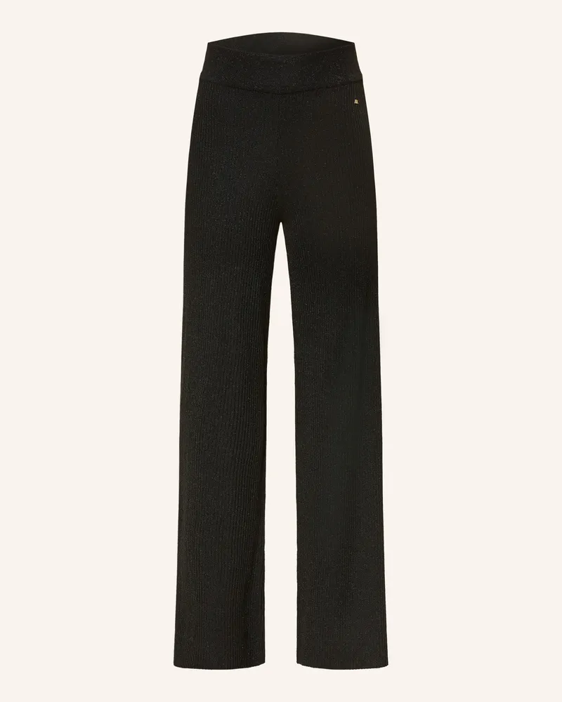 Armani Exchange Strickhose mit Glitzergarn Schwarz