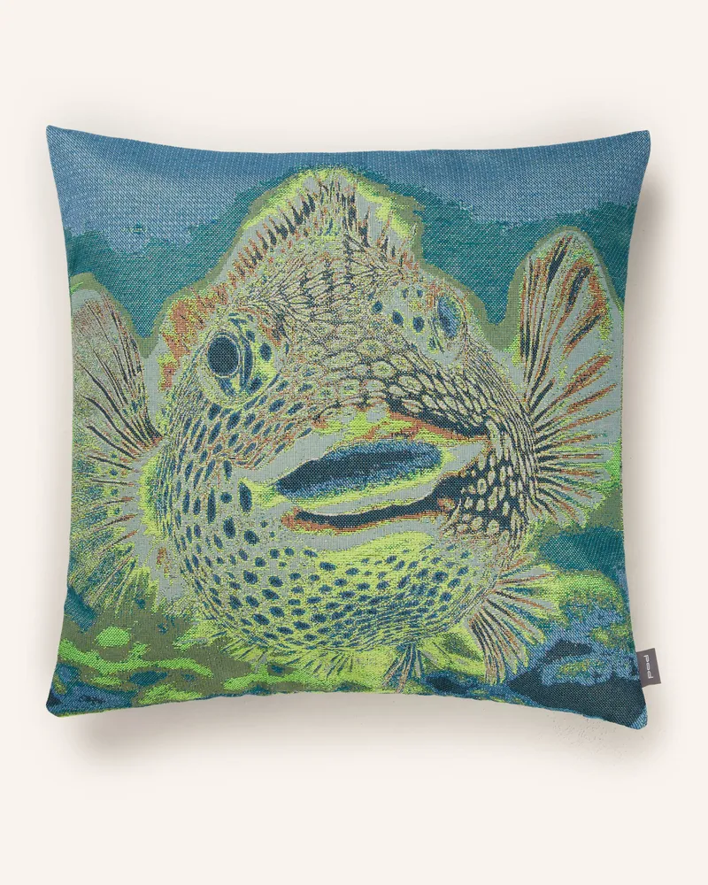 Pad Dekokissenhülle HAPPY ANIMALS aus Jacquard Hellblau