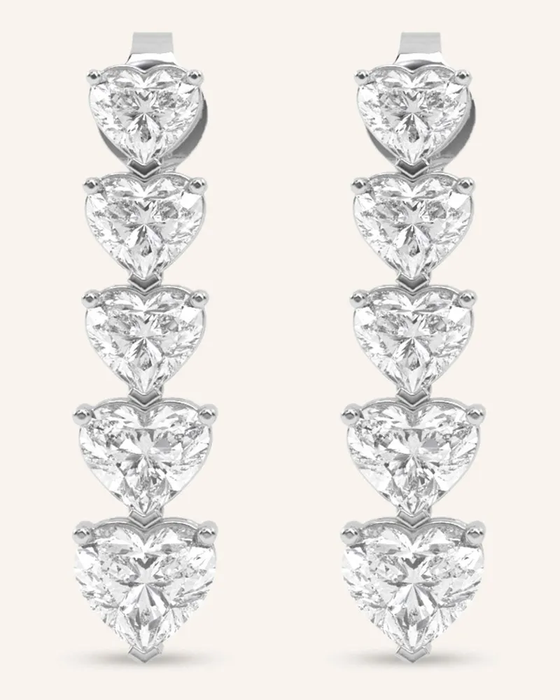 VEYNOU Ohrhänger Cara Aus 14 Karat Weißgold Und 3,20ct. Lab-Grown Diamanten silber Weissgold