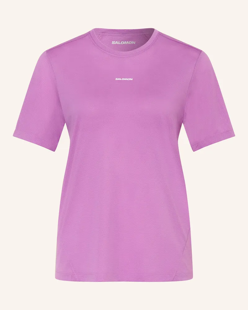 Salomon Laufshirt Shakeout Core pink Lila