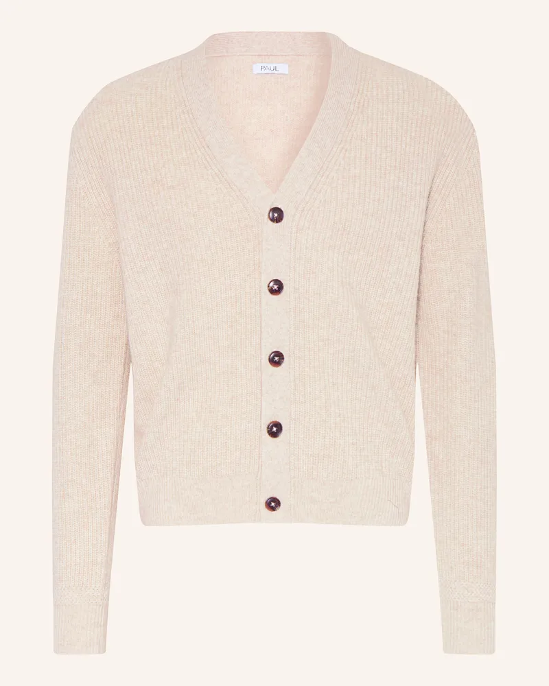 paul Strickjacke beige Hellbraun