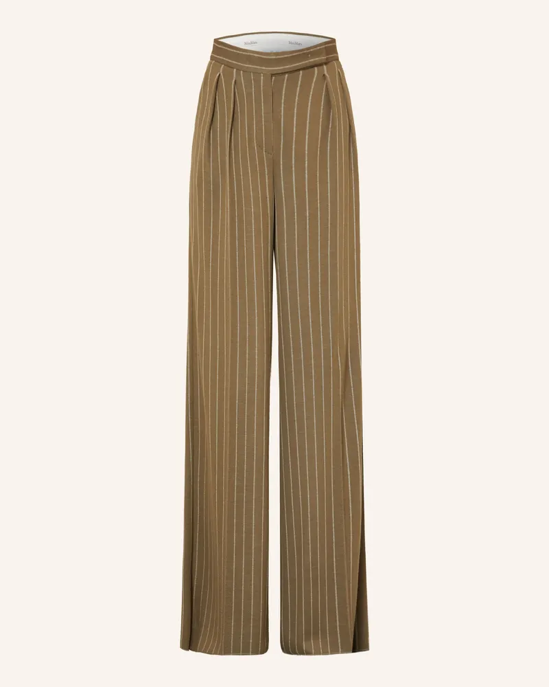 Max Mara Marlenehose Rio Aus Jersey gruen Khaki