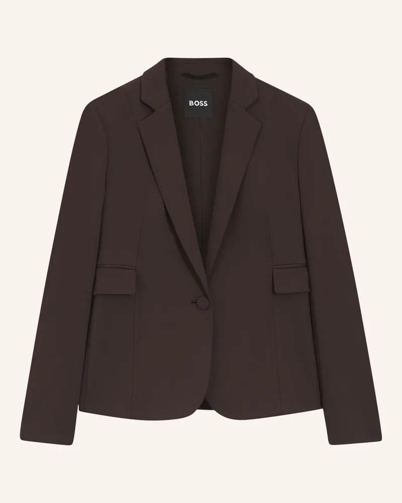 HUGO BOSS Blazer jia14 Slim Fit braun Dunkelbraun