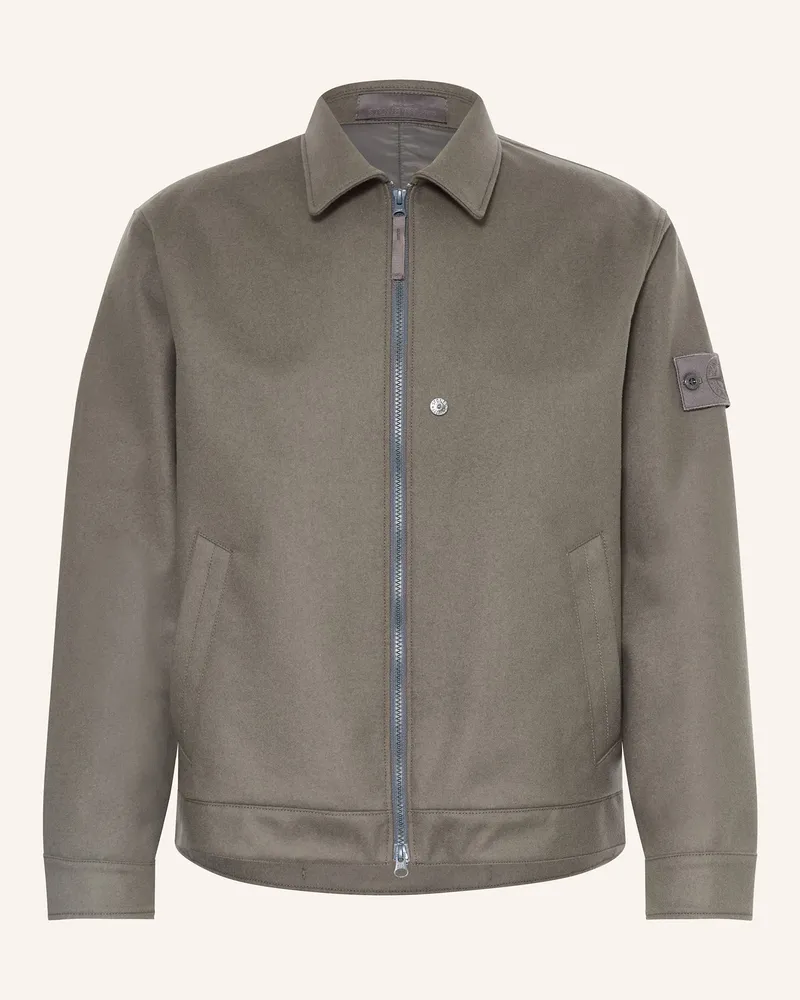 Stone Island Flanell-Blouson GHOST Grau