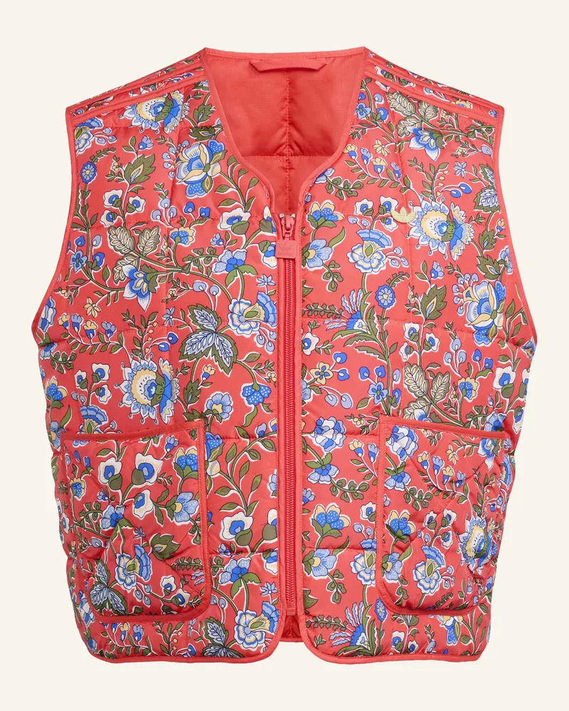 adidas ADIDAS ORIGINALS X LIBERTY LONDON QUILTED WESTE Rot