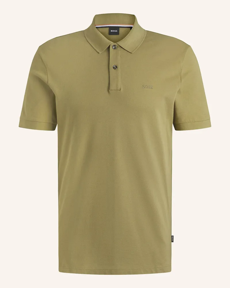HUGO BOSS Piqué-Poloshirt PALLAS Regular Fit Oliv