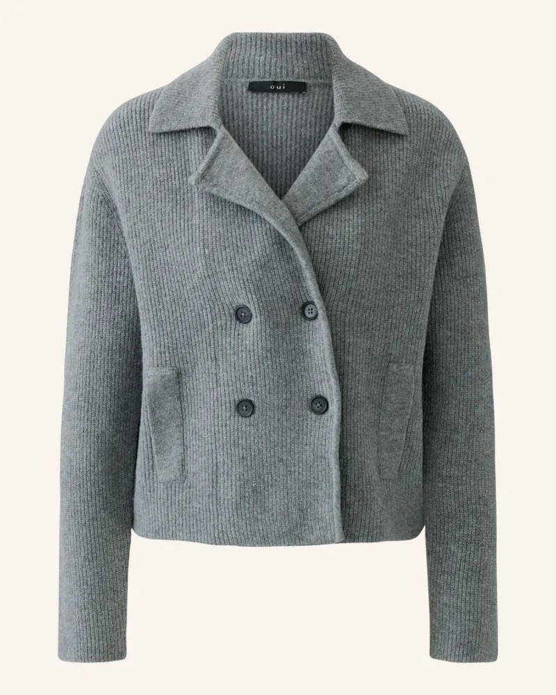 Oui  Strickjacke grau Grau