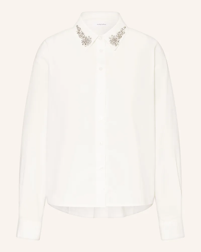 Darling Harbour Hemdbluse mit Schmucksteinen Weiss