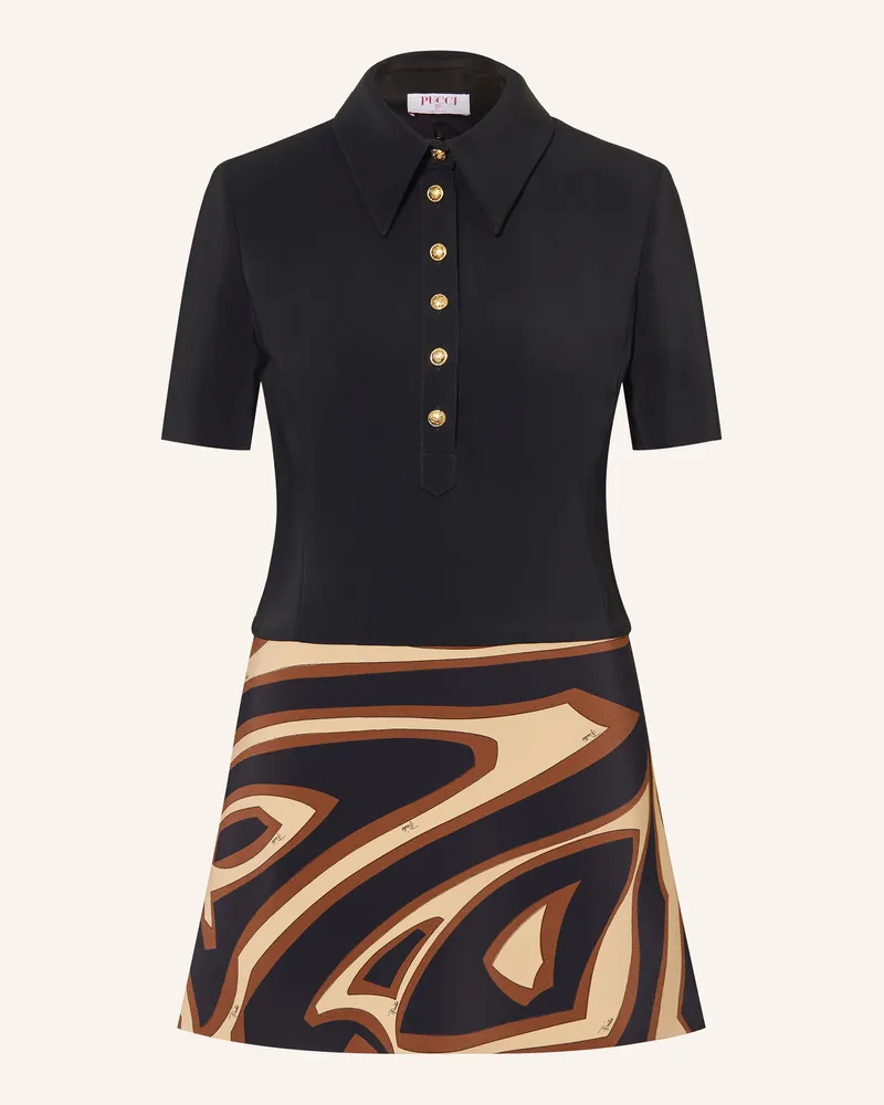 Emilio Pucci Hemdblusenkleid schwarz Schwarz