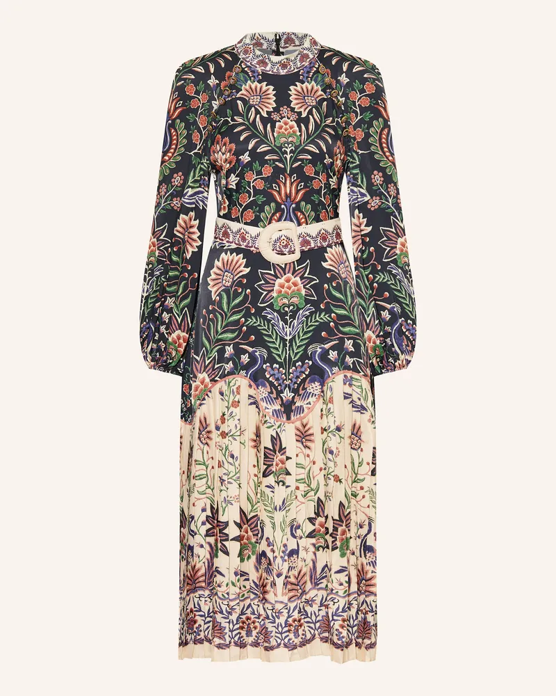 FARM Rio Satinkleid MARVELOUS GARDEN Dunkelblau