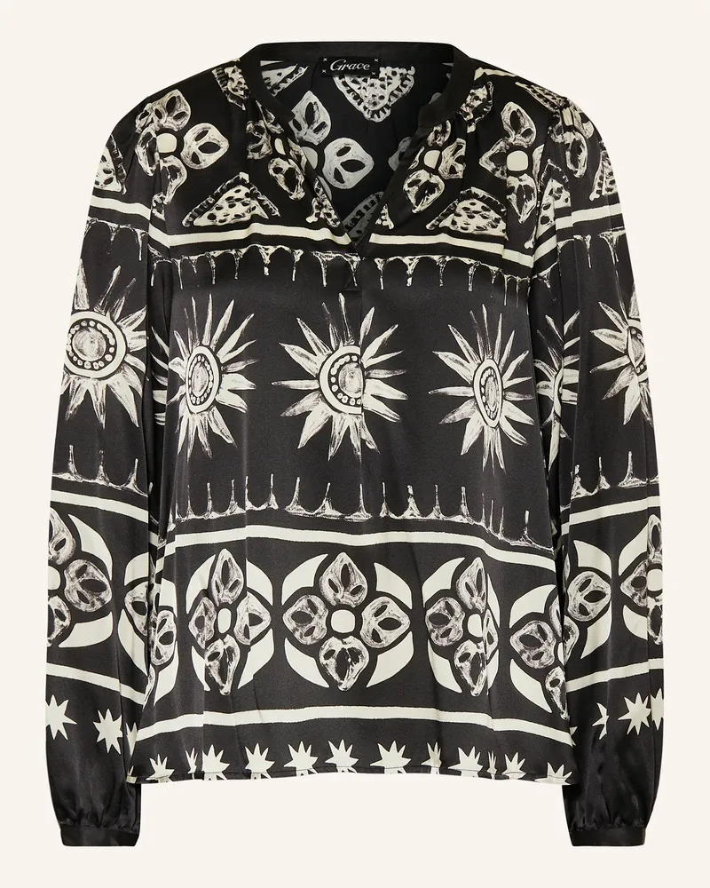 Grace Blusenshirt mit Seide Schwarz