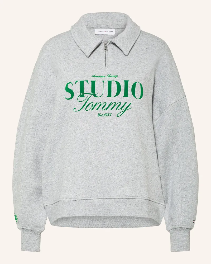 Tommy Hilfiger Sweat-Poloshirt grau Grau