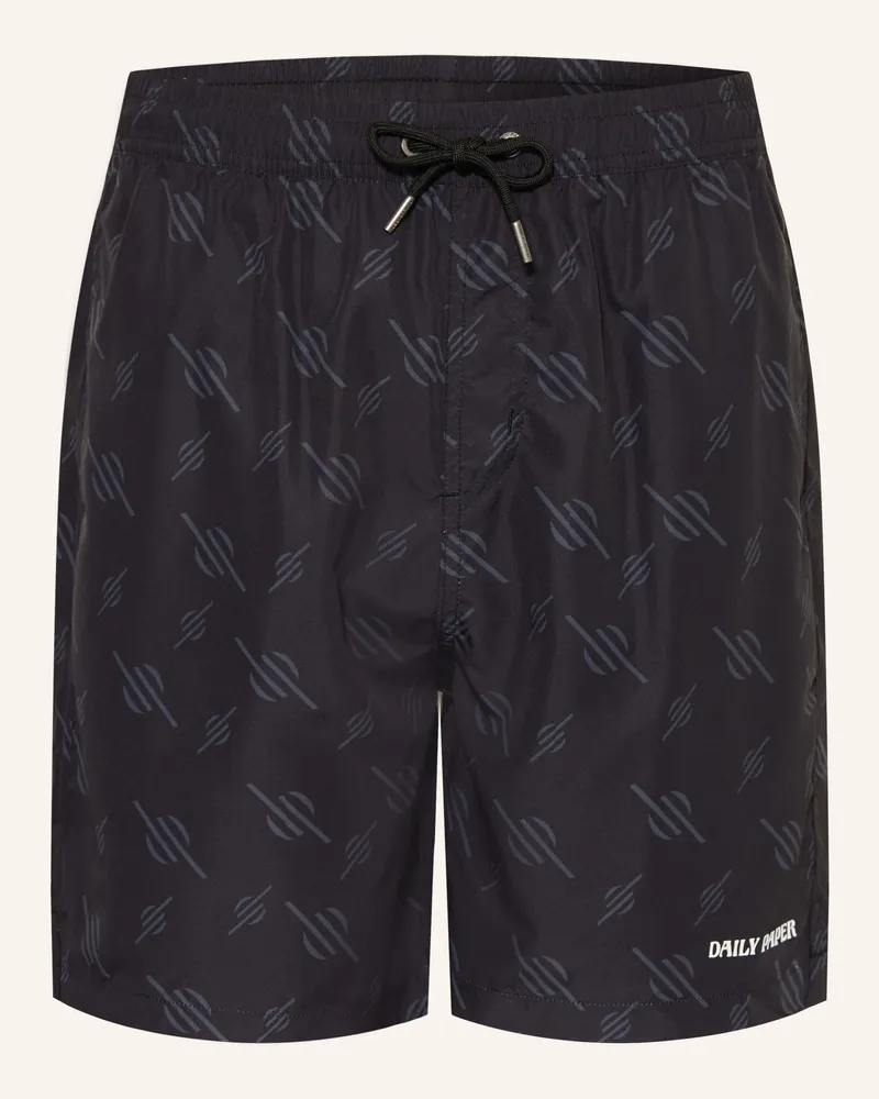 Daily Paper Badeshorts Schwarz