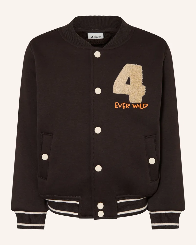 S.Oliver Sweatjacke braun Dunkelbraun