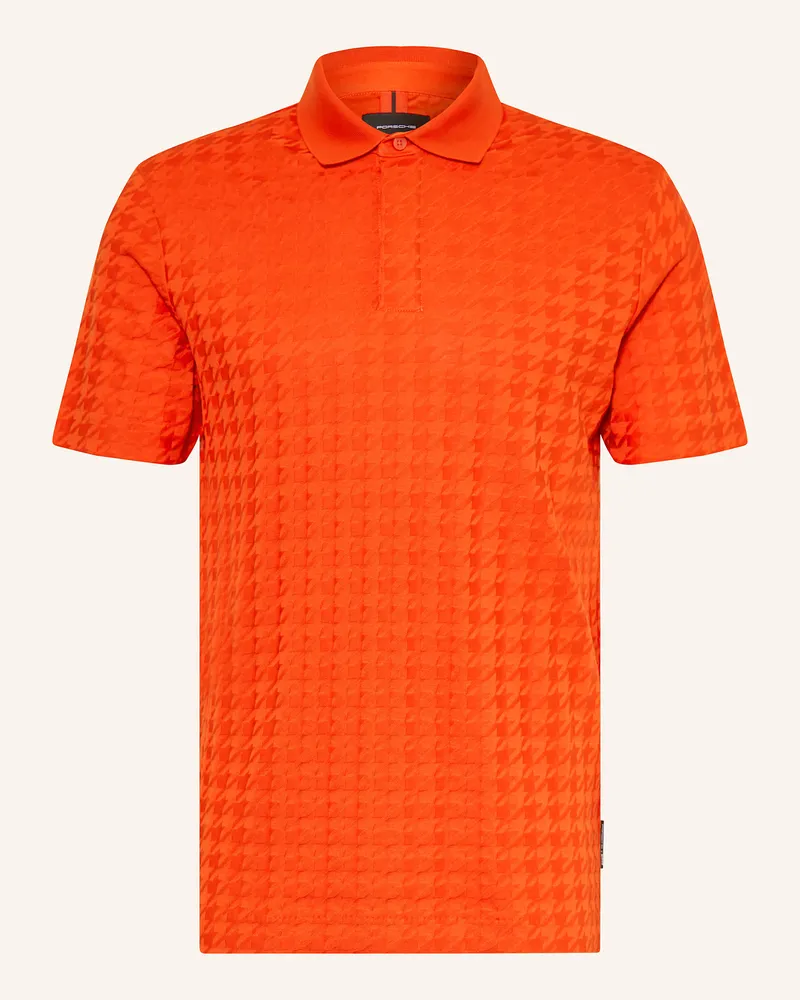 HUGO BOSS Strick-Poloshirt Dunkelorange