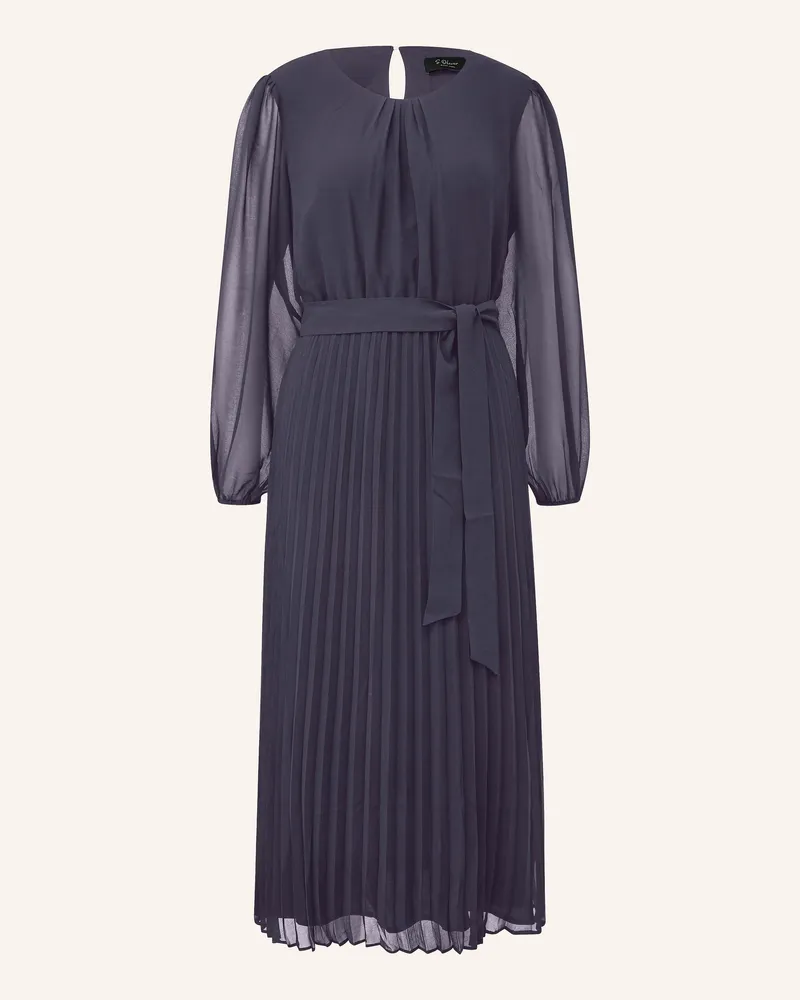 S.Oliver Kleid Mit Plissees blau Dunkelblau