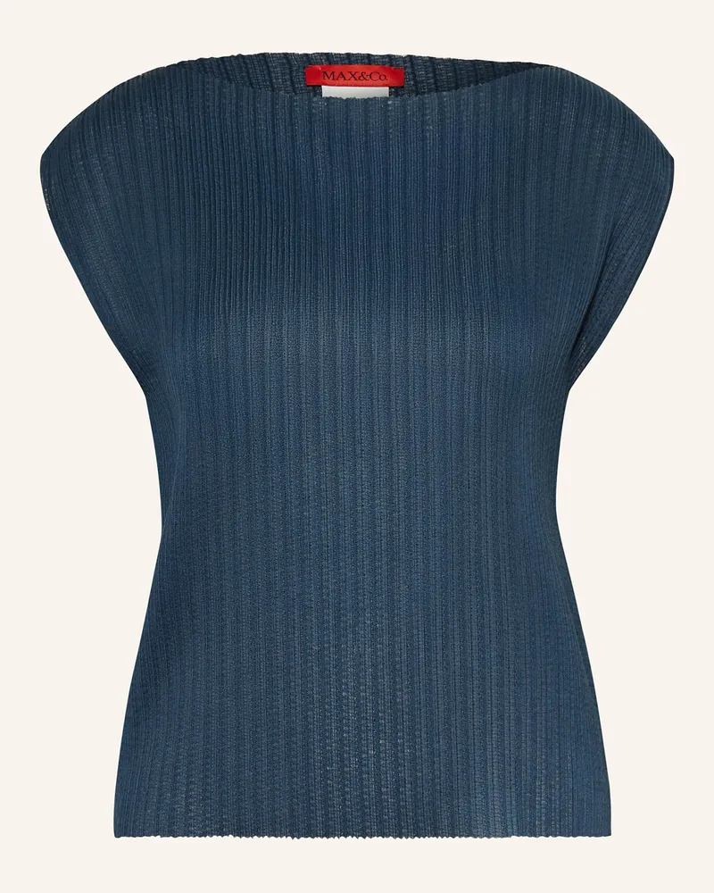 MAX&Co. Plisseetop LESLIE Dunkelblau