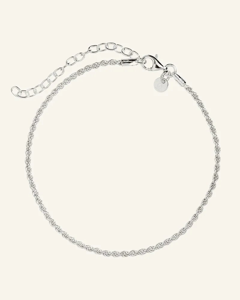 POMPIDOU Armband MINI RUBY BOLD ROPE CHAIN by GLAMBOU Silber