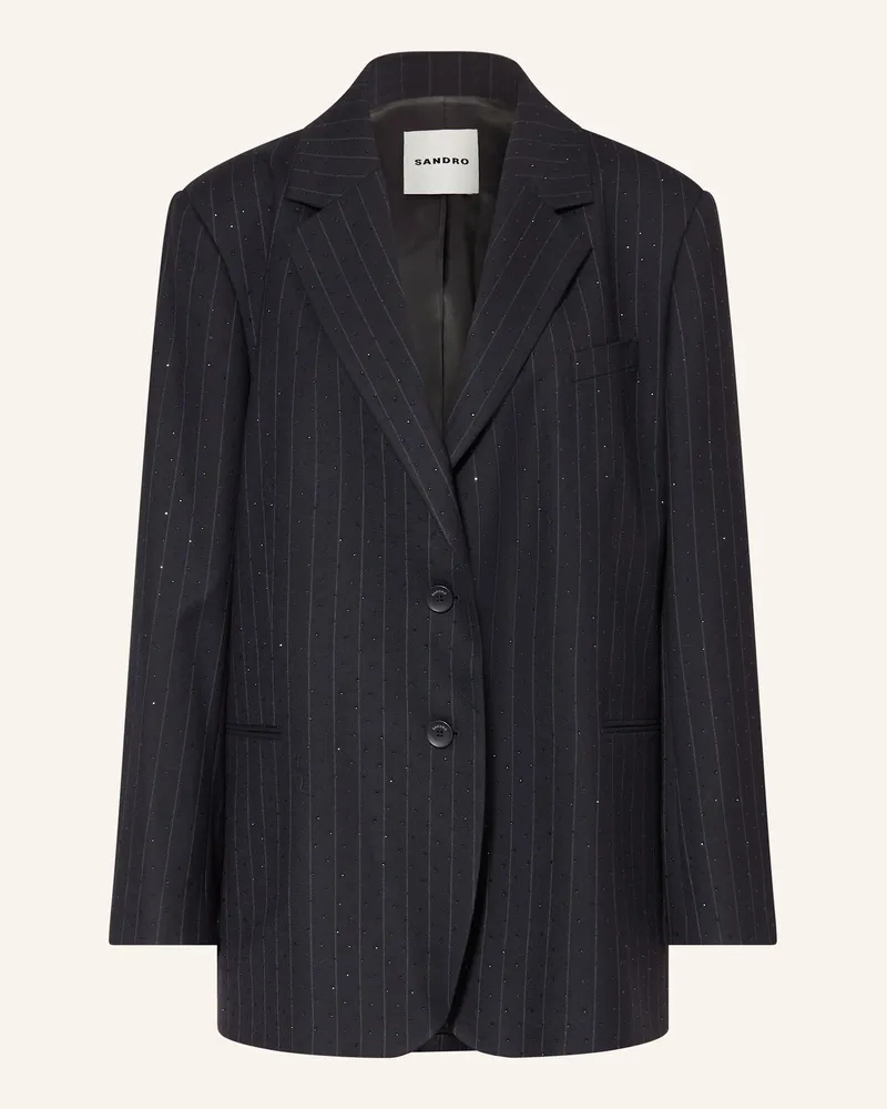 Sandro Blazer mit Schmucksteinen Dunkelblau