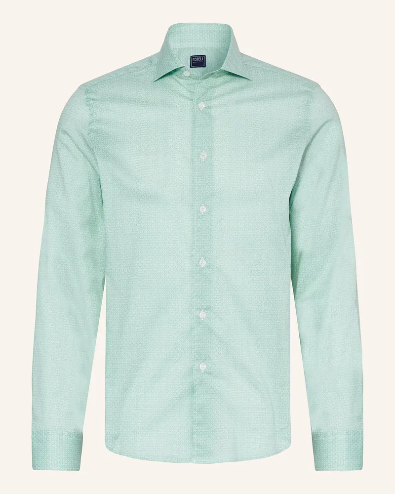 Fedeli Hemd Sean Slim Fit gruen Hellgrün