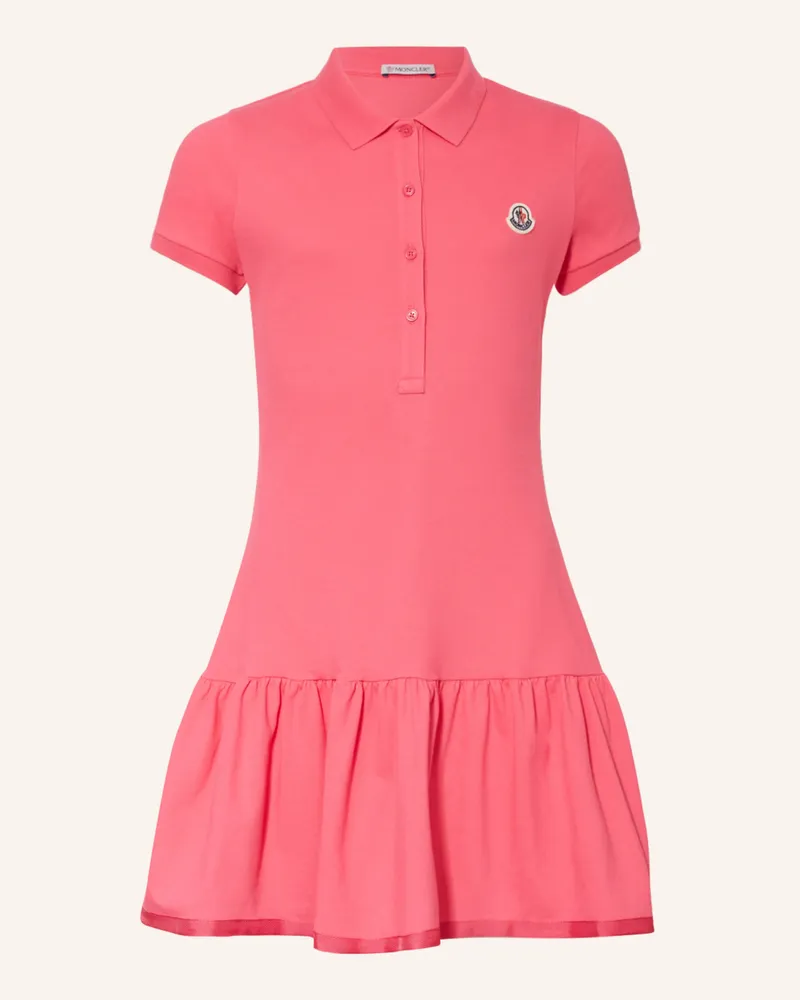Moncler Piqué-Polokleid Pink
