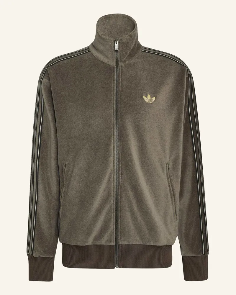 adidas Firebird Velours Trainingsjacke braun Braun