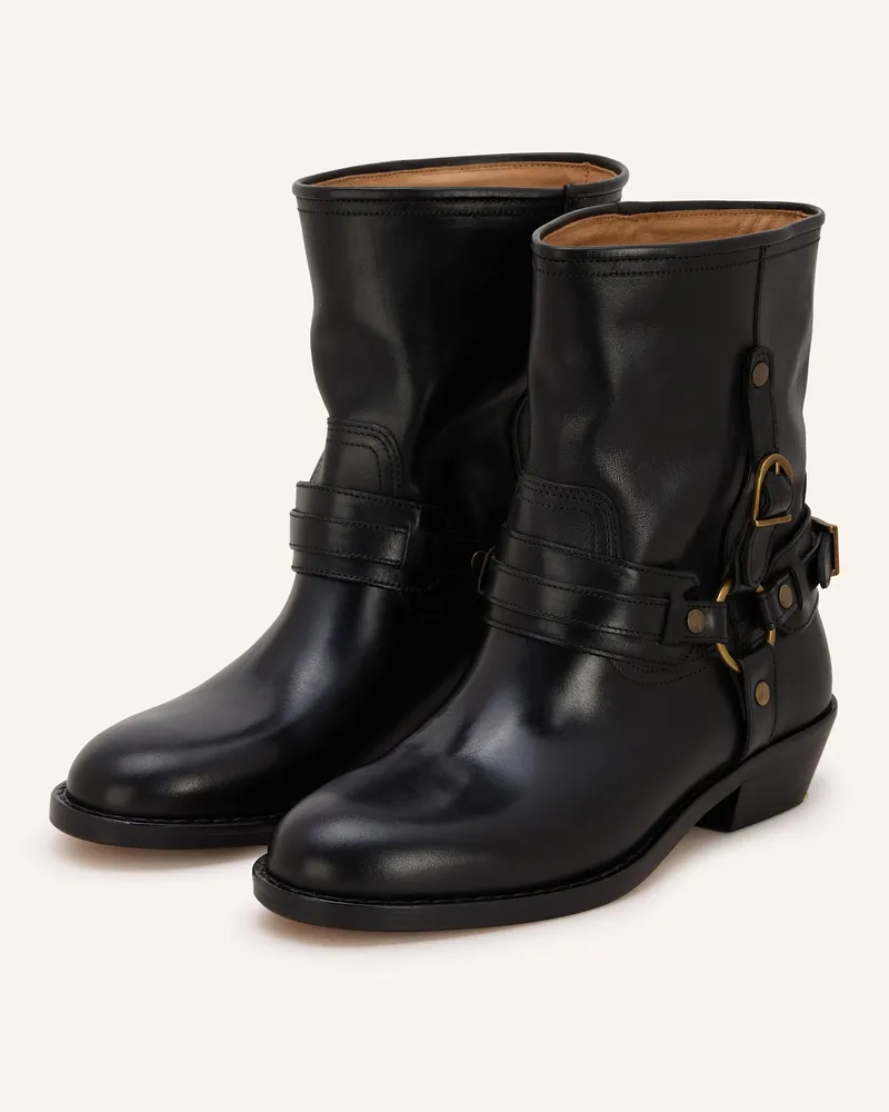 Isabel Marant Biker-Boots Ildred Mit Nieten schwarz Schwarz