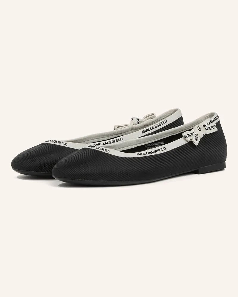 Karl Lagerfeld Flache Schuhe Schwarz