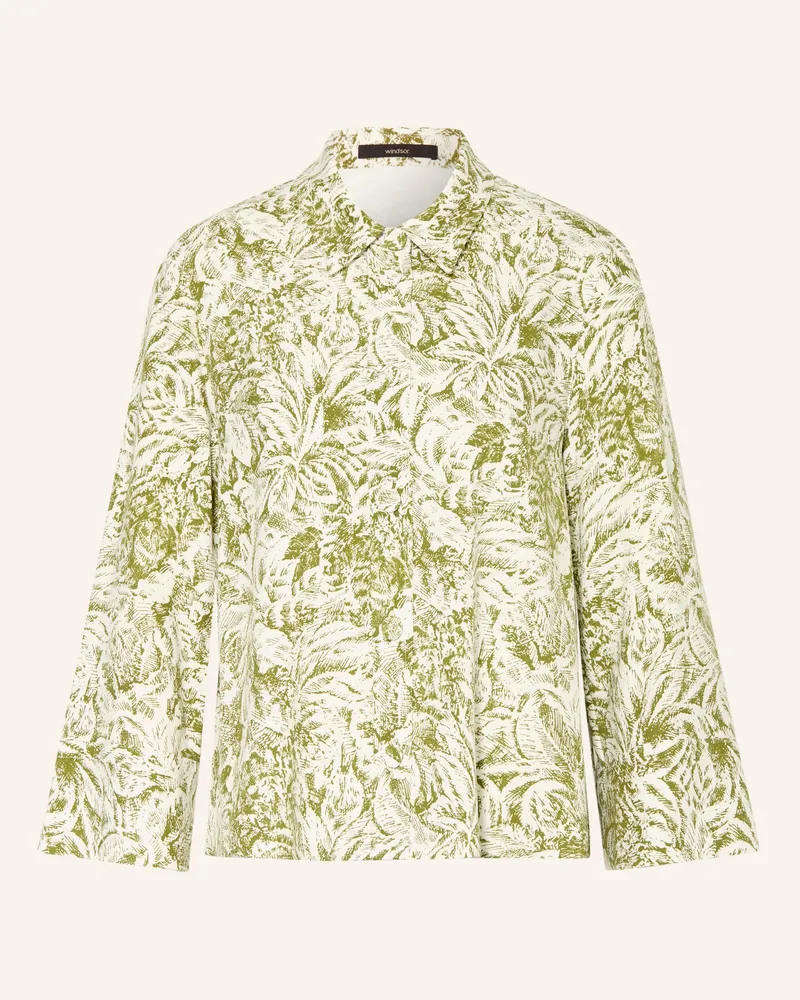 windsor. Hemdbluse gruen Weiss