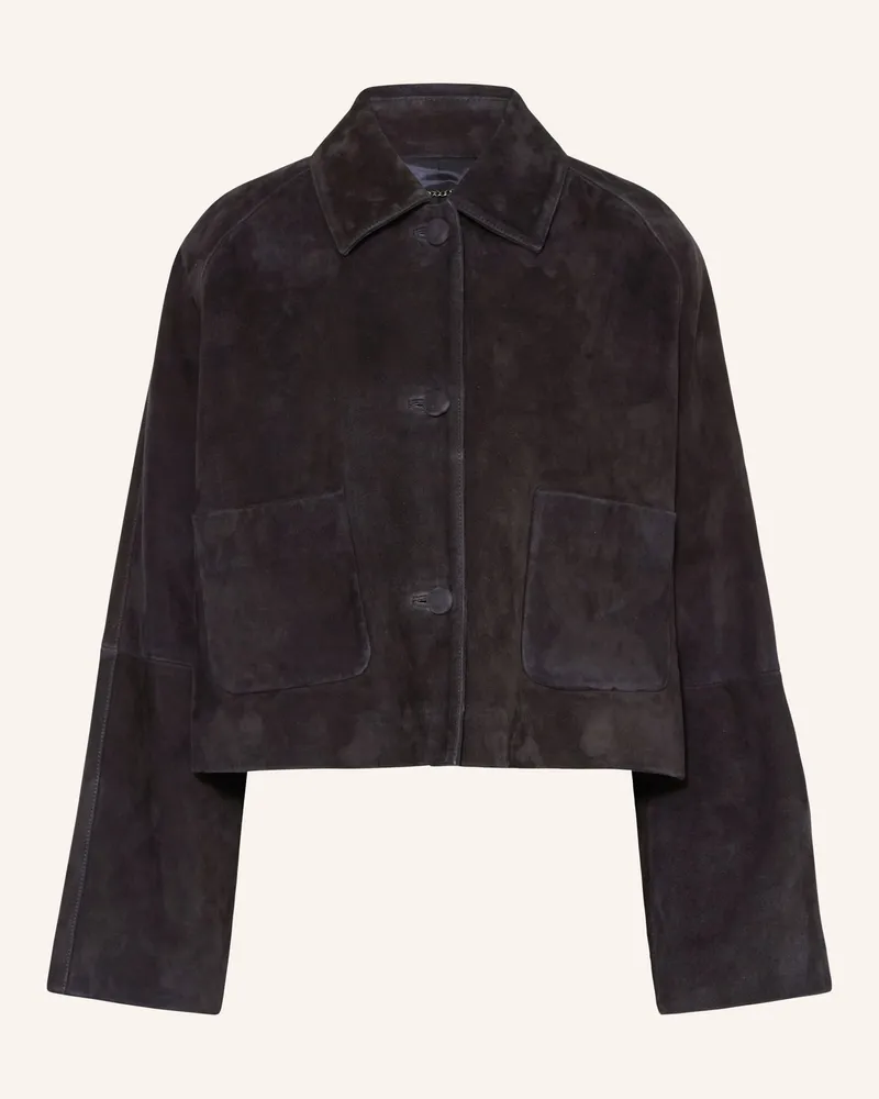 Dorothee Schumacher Lederjacke Soft Touch blau Dunkelblau