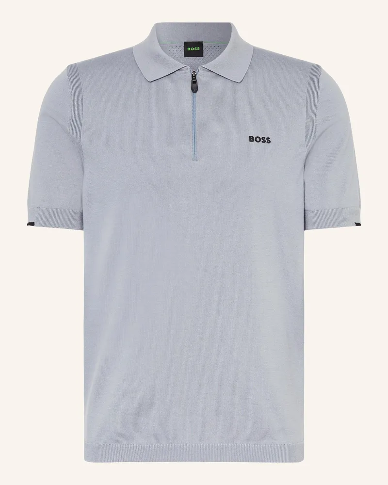 HUGO BOSS Strick-Poloshirt EVER Grau