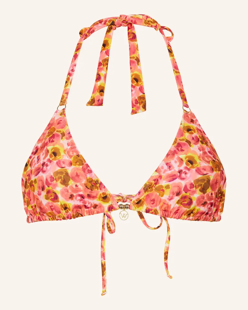 watercult Triangel-Bikini-Top EUPHORIC BLOOMWAVE Neonpink