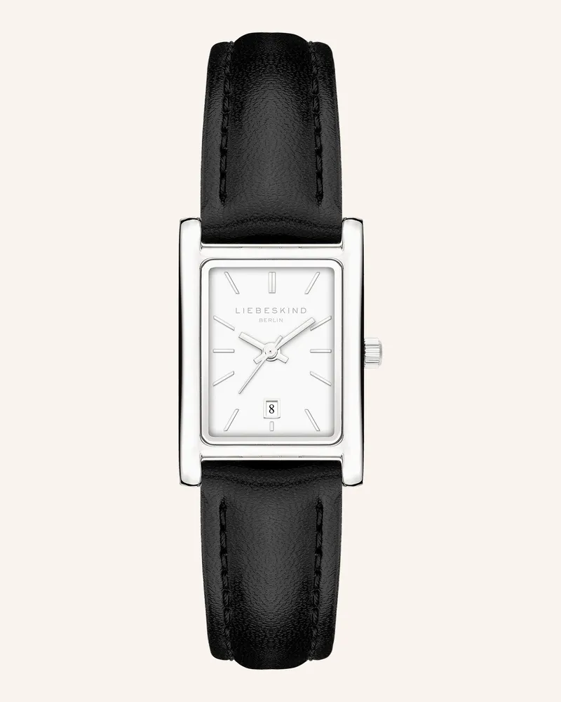 Liebeskind Armbanduhr  Aus  Echtleder schwarz Schwarz