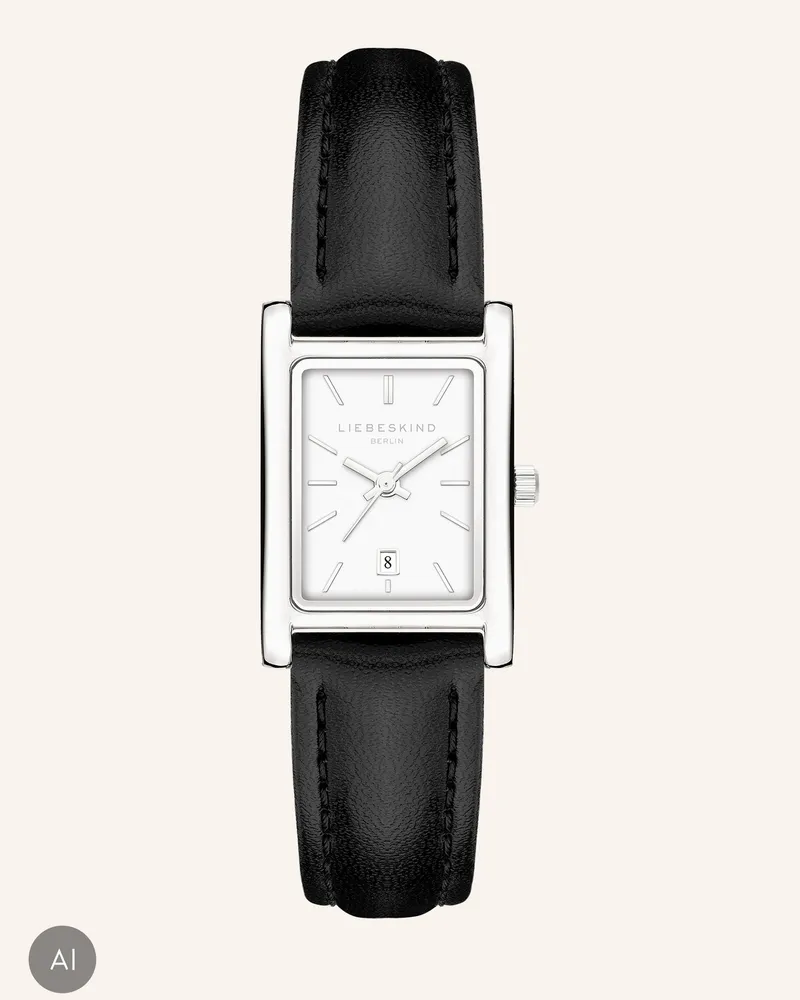 Liebeskind Armbanduhr  Aus  Echtleder schwarz Schwarz