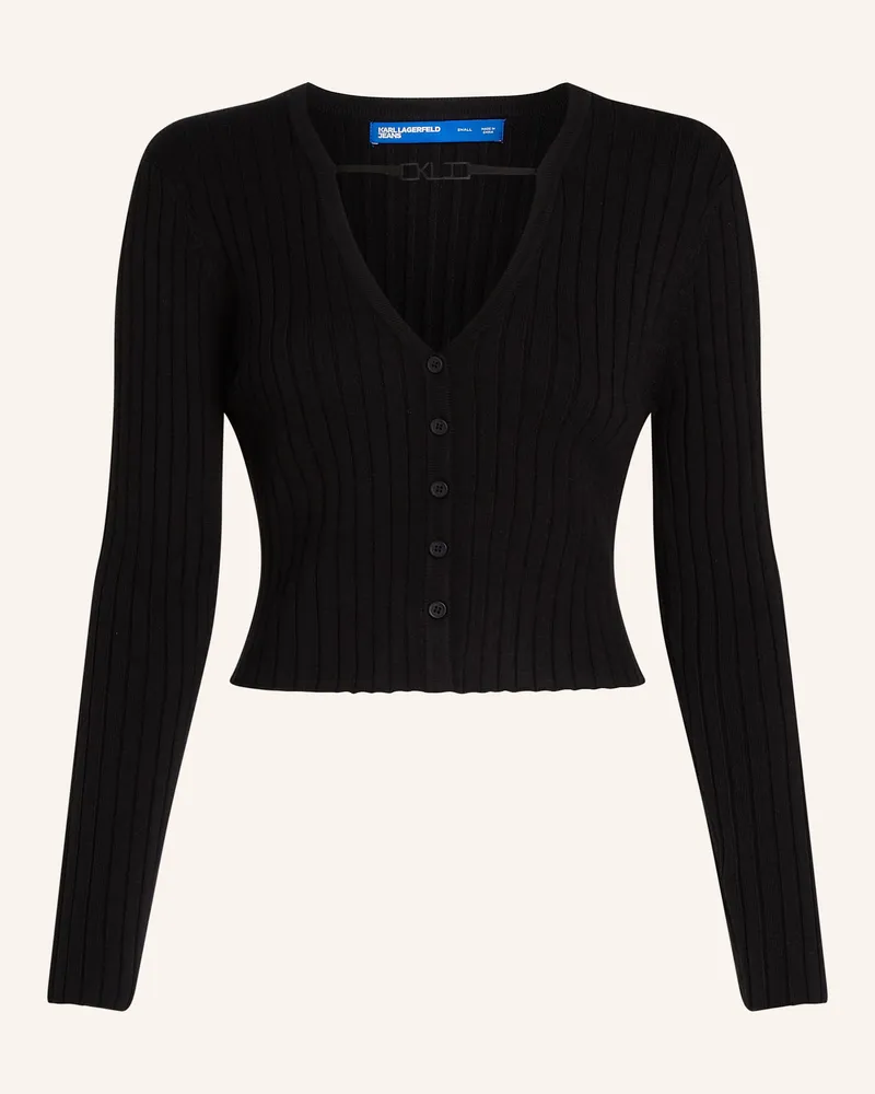 Karl Lagerfeld KURZE STRICKJACKE Schwarz