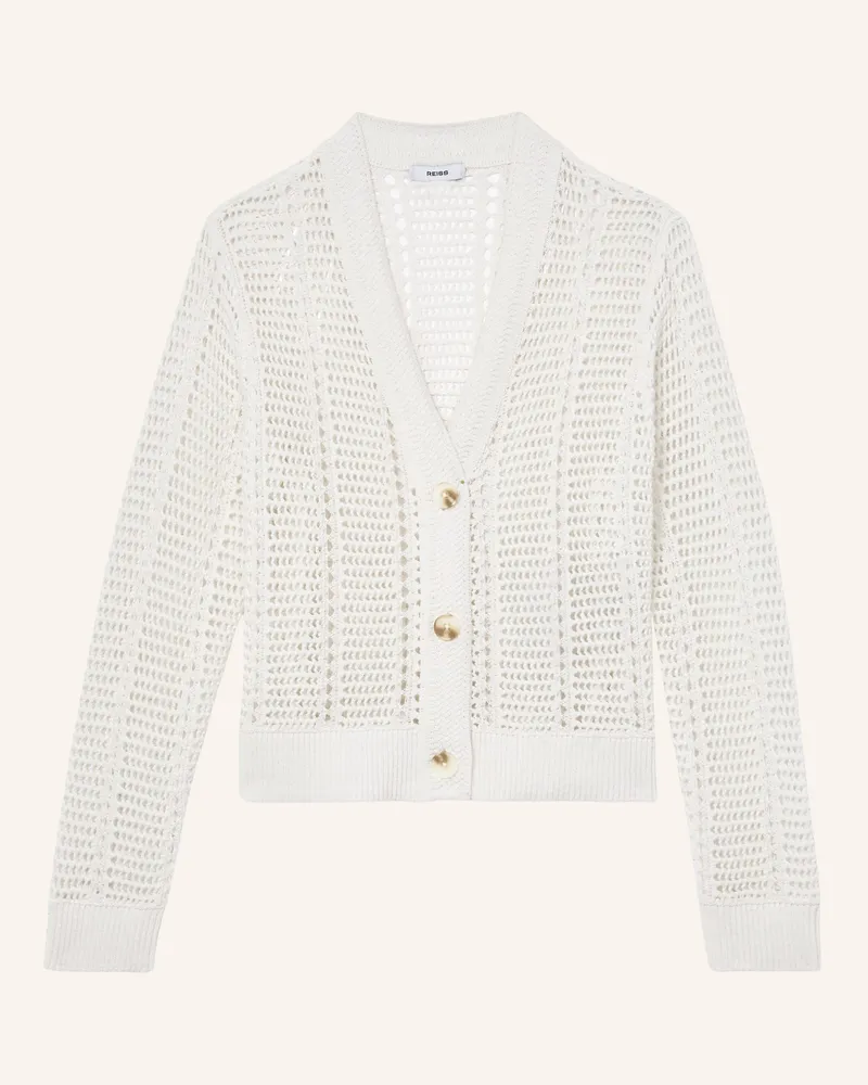 Reiss Strickjacke STAR Weiss