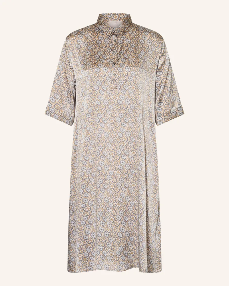 hemisphere Hemdblusenkleid aus Seide Blaugrau
