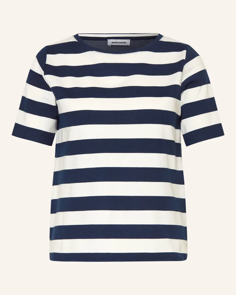 More & More T-Shirt weiss Dunkelblau