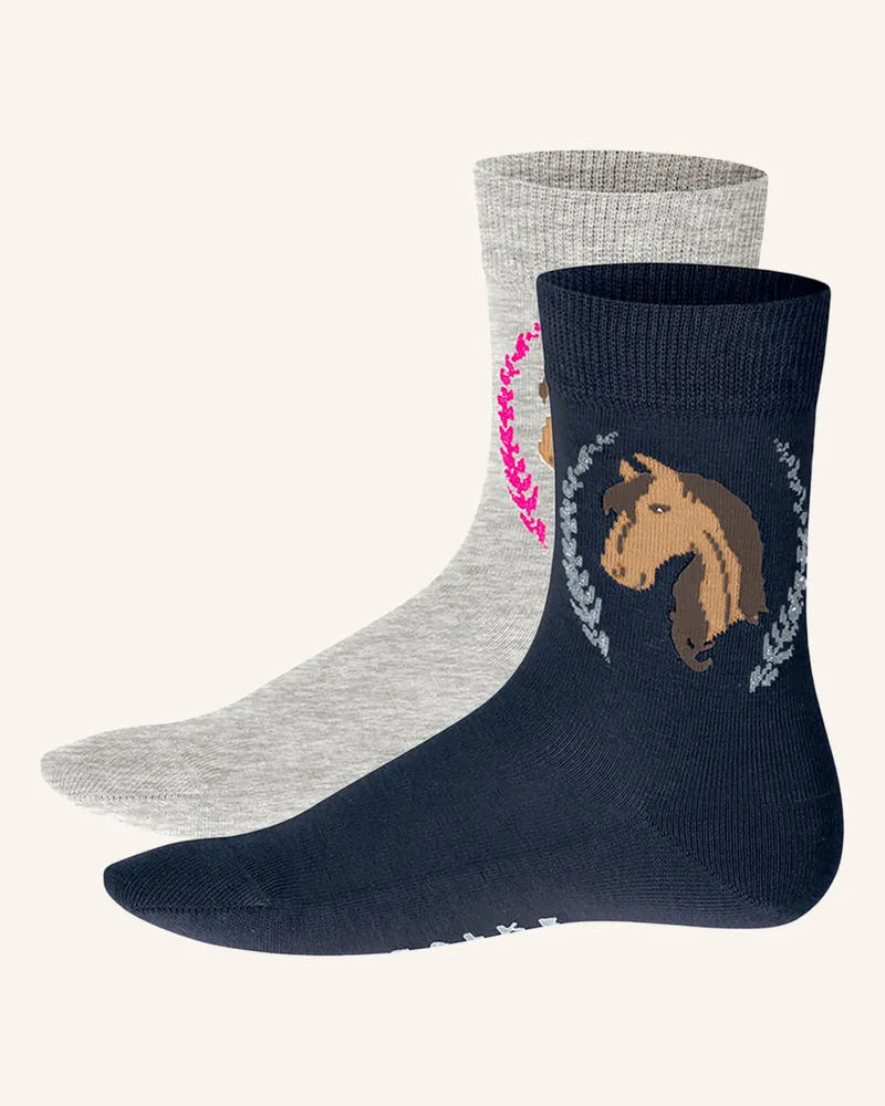Falke 2er-Pack Socken Horse grau 0010