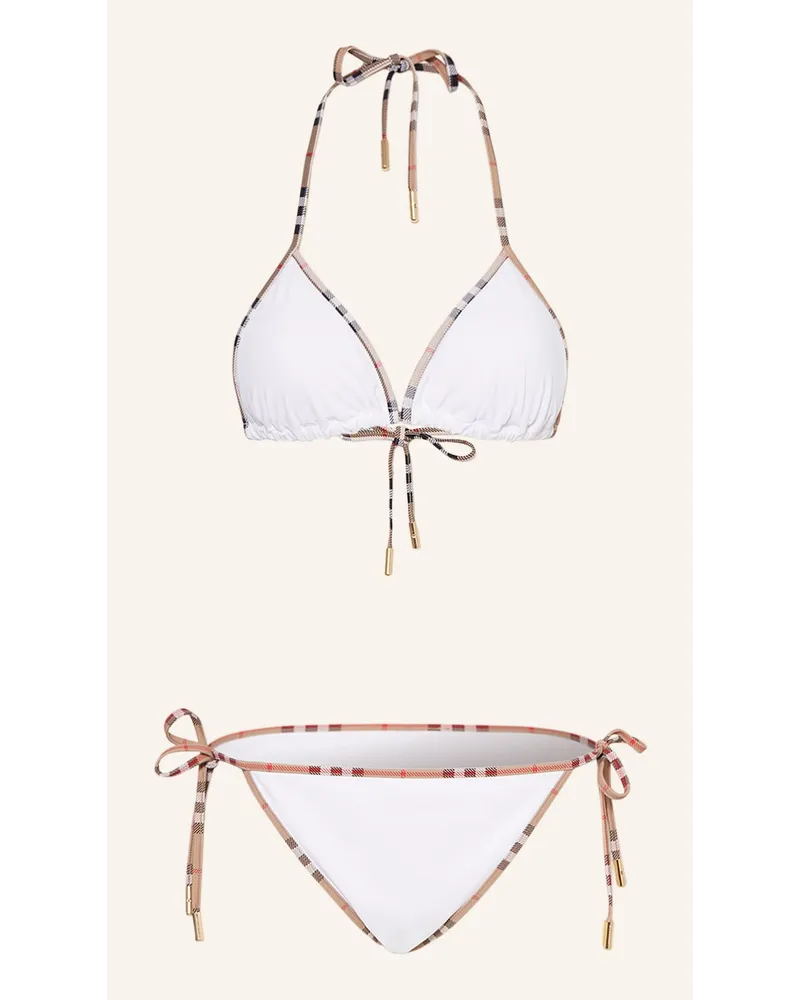 Burberry Triangel-Bikini Weiss