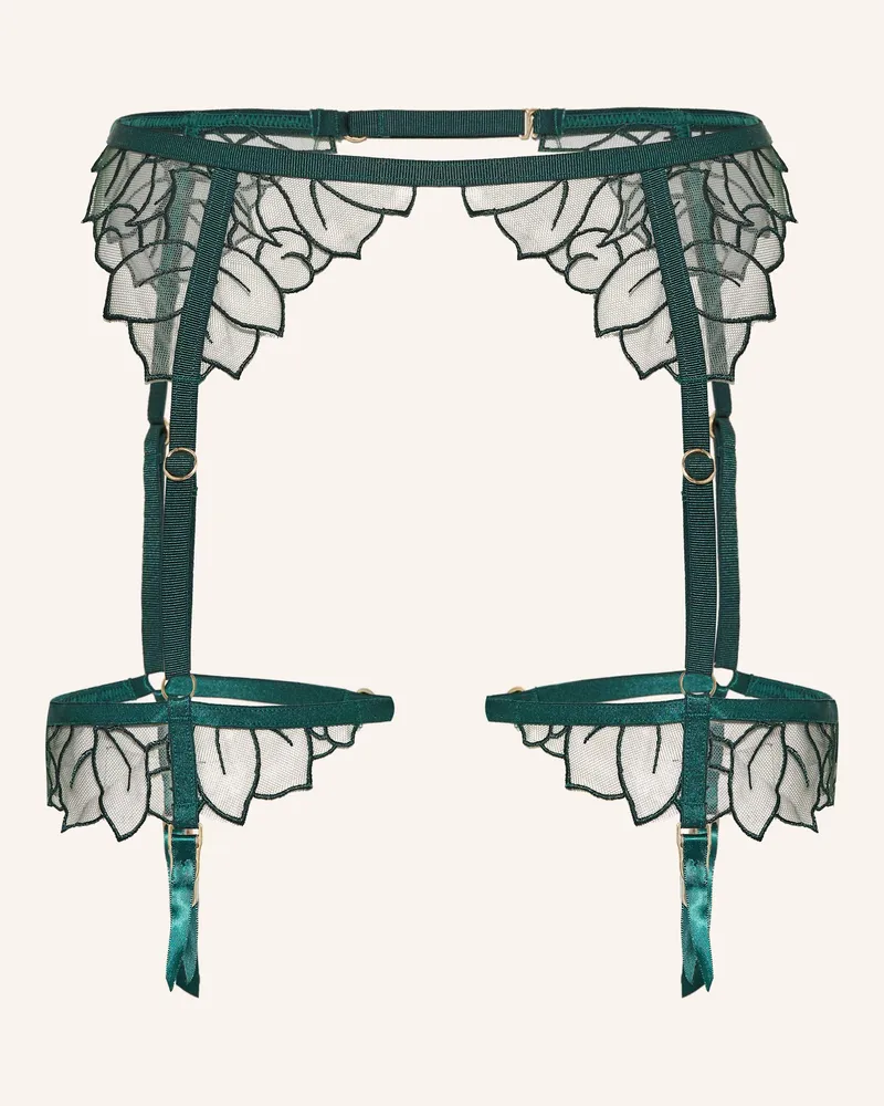 Bluebella Strumpfhalter LAUREL mit Harness Dunkelgrün