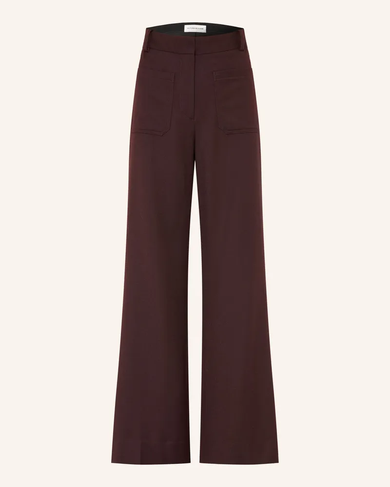 Victoria Beckham Marlenehose Alina rot Dunkellila