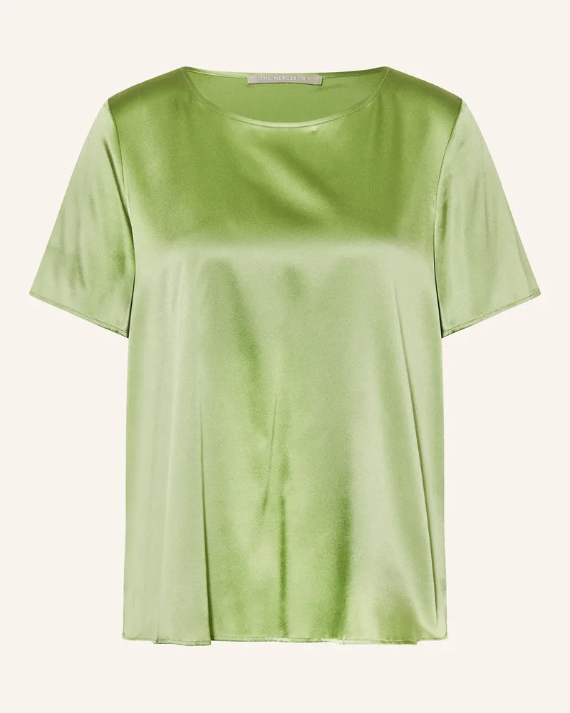 (THE MERCER) N.Y. Blusentop Aus Seide gruen Grün