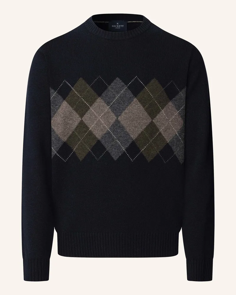 Hackett Pullover ARGYLE CREW NECK Dunkelblau